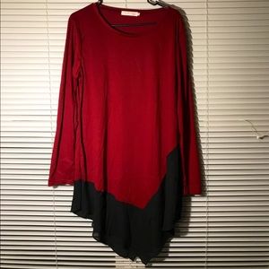 Long Sleeve Red Dress